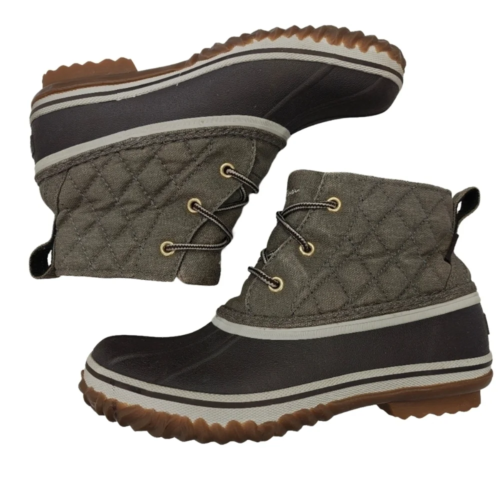 Eddie Bauer Womens Hunt Pack Mid Granola Girl Boots Olive Green